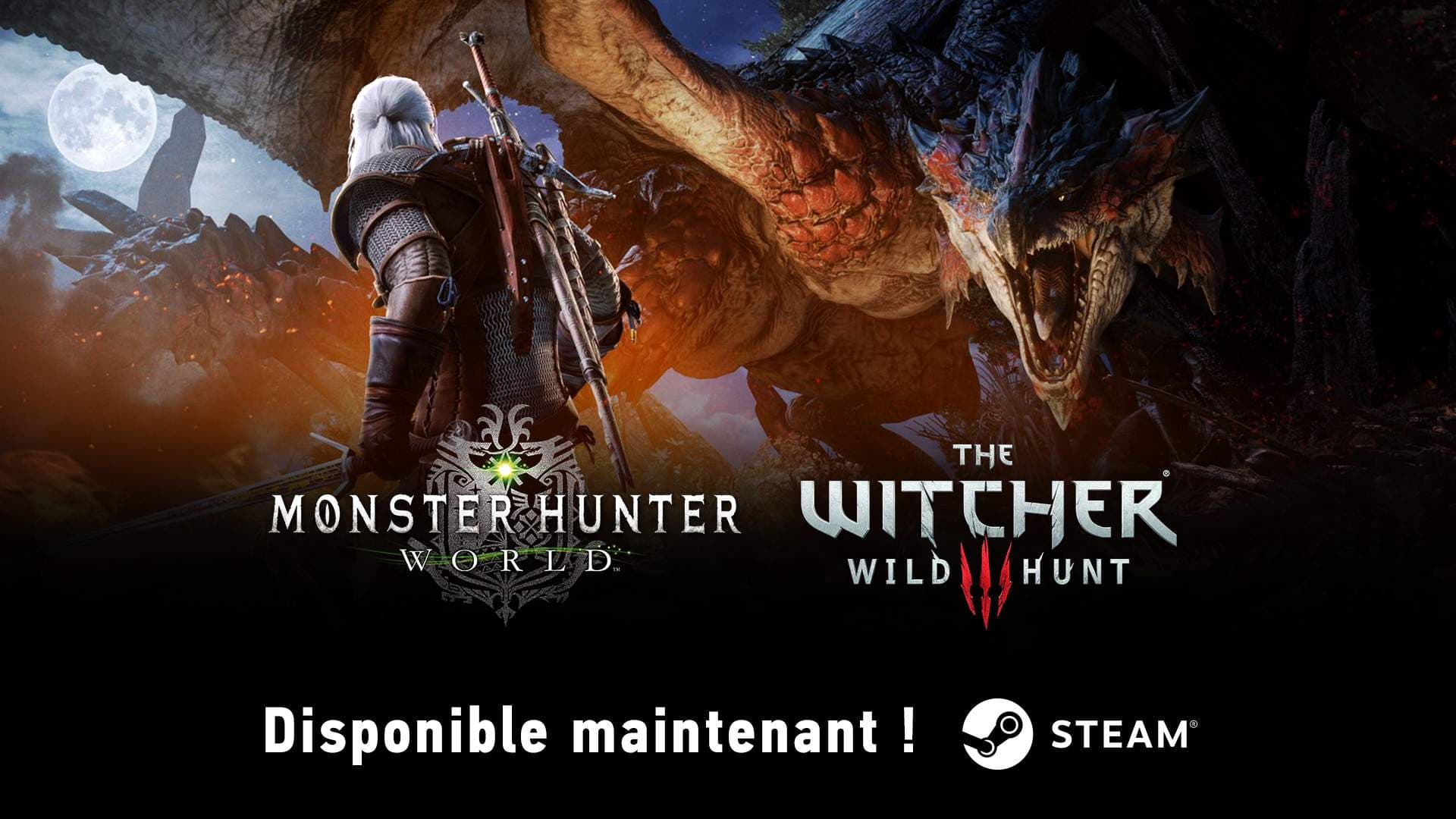 Geralt est désormais disponible sur la version Steam de Monster Hunter: World !